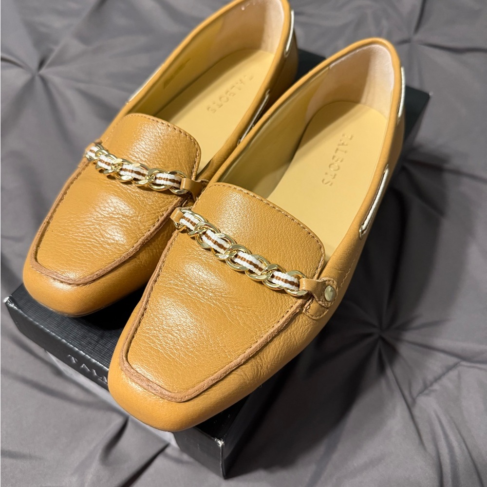 Talbots Light Toffee Grosgrain Flats